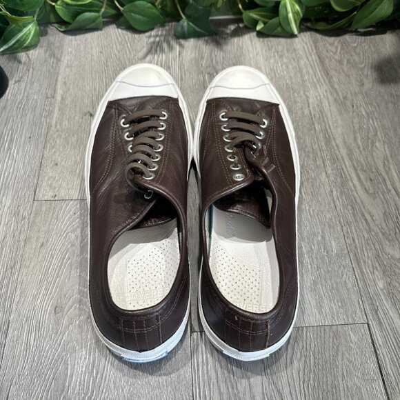 Converse Jack Purcell Signature OX Sneakers Mens 10 Burnt Umber Leather 149911c - Picture 6 of 11
